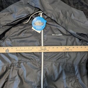 Columbia Black Lightweight Windbreaker Jacket Women Large New
